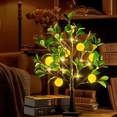 levne Dekorativní světla-60cm/23,9palcové umělé světlo na citroník, 12 citronů, 24 LED korálků, jarní/letní interiérová/venkovní dekorace do ložnice, obývacího pokoje, jídelny, noční světlo na párty