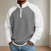 olcso Férfi klasszikus póló-Férfi Gofris pólóingek Póló Hétköznapi Előírásos Szalagos gallér Hosszú ujj Divat Tömör szín Texturált Gombok Sima Ősz &amp; tél Ősz Tavasz &amp; Ősz Normál Fekete Világoszöld Világoskék Sötétkék Bíbor