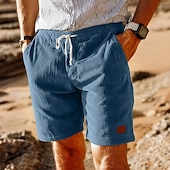 economico Pantaloncini casual-Per uomo Shorts Pantaloncini Estivi Shorts da Spiaggia Pantaloncini casual Pantaloncini di velluto a coste Coulisse Elastico in vita Tinta unica Comodità Traspirante Corto Quotidiano All'aperto Ferie