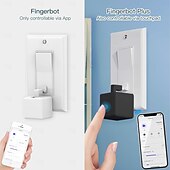 ieftine Iluminat inteligent acasă-Buton inteligent cu degete, comutator fără cablare, actualizare cu control tactil, funcționare cu aplicația Smart Life, adăugare hub Bluetooth Tuya, compatibilitate cu Alexa, Google Home și controlul