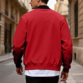 economico Giubbotti Casual-Per uomo Giacca Leggera Giubbotto bomber Giacca Casual Casuale Quotidiano Leggero Tasca Primavera Autunno Semplice Streetwear Elegante Colletto Mao Regolare Blu Nero Giallo Rosso Blu marino Giacca