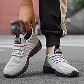 abordables Baskets Décontractées-Chaussures de course noires en mesh pour hommes – baskets athlétiques légères avec tige respirante, idéales pour la course, la salle de sport et les activités sportives.