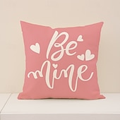 cheap Throw Pillows,Inserts &amp; Covers-Valentine's Day Heart Pillow Cover, Durable and Breathable Cushion, Comfortable for Sofa, Living Room, Perfect for Creating a Cozy and Romantic Holiday Atmosphere in Your Home Decor