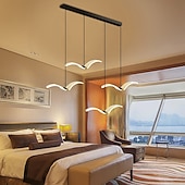 olcso Függőfények-led függőlámpák konyhai szabályozható akril világítás 40cm 1/3/4 fényű modern parasztház előtér bejárati lámpatestek mennyezetre függő földgömb asztal fölé 110-240v