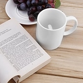 abordables Tazas-Taza de cerámica personalizada para el dedo medio, divertida taza blanca para café, leche, agua, té con asa para fiesta, Día de los Inocentes, interesante taza de cerámica personalizada para el dedo