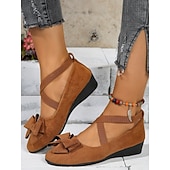 tanie Buty na płaskim obcasie damskie-Damskie Codzienny Niski obcas Okrągły palec u nogi Codzienny Sztuczny zamsz Mokasyny Migdałowy Czarny Niebieski