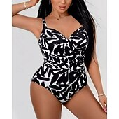 preiswerte One Pieces Rash Guards-Damen Badeanzug Badeanzüge Einteilige Einfarbig Geometrie UV Schutz Hohe Elastizität Ärmellos Bademode Surfen Tauchen Schnorcheln Sommer
