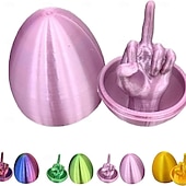 levne velikonoční-Velikonoční vajíčko s prostředníčkem, 3D tisk dárků pro dospělé, vícebarevné a jedinečné designy, ideální pro velikonoční košík a velikonoční dárky pro dospělé.