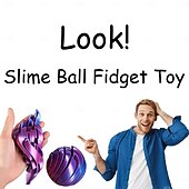 cheap Down to $30-3D Printed Fidget Ball Toy, Slime Dynamic Gear Sphere Stress Relief Desk Toy for Adults and Kids, Expanded Sensory Breathing Ball, Cool 3D Printed Fidget Gift