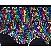 זול חולצות-רטרו\וינטאג' שנות ה-80 חליפות ובלייזרים שרוולים ארוכים דיסקו פאייטים תחפושות בגדי ריקוד נשים האלווין (ליל כל הקדושים) קרנבל הצגה מצעד הגאווה חודש הגאווה מבוגרים מעיל