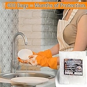 billige Kjøkkenutstyr og -redskap-400 stk. engangsposer til vasken, ultrafine elastiske nettingmatoppsamlere for kjøkkenavløp, anti-tilstoppingsfilternett for rester og hår &amp;Universal passform for avfallsfiltre til vasken