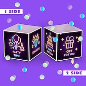 olcso Születésnap-boldog születésnapot felugró meglepetés ajándékdoboz színes lufikkal &amp;konfetti dizájn - élénk papír kézműveskedés fiataloknak, ünnepi ajándékötlet|játékos dizájn|színes lufik, születésnapi parti