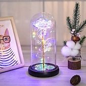 ieftine Lumini decorative-Lampa de noapte LED decorativă cu trandafiri de Ziua Mamei 21.5 * 11.5CM cadou pentru iubită soție și mamă cutie pentru baterii AAA ornament de atmosferă în dormitorul interior
