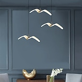 olcso Függőfények-led függőlámpák konyhai szabályozható akril világítás 40cm 1/3/4 fényű modern parasztház előtér bejárati lámpatestek mennyezetre függő földgömb asztal fölé 110-240v