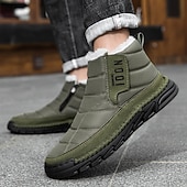 cheap Winter &amp; Snow Boots-Men's Yellow Insulated Winter Boots, Warm and Comfortable Snow Boots for Cold Weather, Ideal for Winter Hiking, Snowboarding and Outdoor Activities