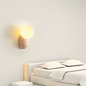 cheap Indoor Wall Lights-Wall Light Modern Globe Wall Sconce Resin Wall Lamp with White PE Ball Shade Nordic Wall Sconces G9 Wall Mount Lighting Fixtures for Living Room Bedroom Hallway