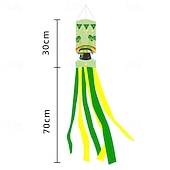 olcso Kerti zászlók, Banner-Szent Patrik-napi szélzsák zászló, ír dizájn, Szent Patrik-napi fesztivál dekoráció, színes kültéri szélzsák ünnepi ünneplésre, lóhere &amp;lóhere design.