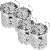 رخيصةأون أدوات وأجهزة المطبخ-مصفاة توابل من الفولاذ المقاوم للصدأ، فلتر توابل للطهي، تصميم شبكي، مصفاة كرة شاي، سلة فصل توابل الحساء مع خطاف سلسلة للمطعم المنزلي