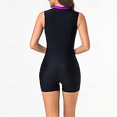  Mujer Camiseta Protección Solar Surf Traje de baño Una pieza Retazos Protección UV Alta elasticidad Sin Mangas Bañadores Surf Buceo Submarinismo Verano