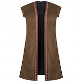 olcso Felsők-Punk és gótika Középkori Reneszánsz Blúz / Ing Tunika Ujjatlan Harcos Lovag Viking Kelta lovag Ranger Íjászat Jelmez Férfi Viking Fantasy Farsang Álarcos mulatság Teljesítmény Halloween Színpad