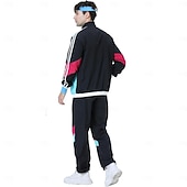 preiswerte Outfits-Retro Vintage 1980er HipHop Outfits Zubehörset Sportbekleidung mit Zubehör langarm Disco Kostüm Herren Damen Karnevalskostüm Halloween Karneval Neujahr Pride Parade Pride-Monat Erwachsene Weitere