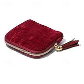 levne Skladování šperků-cestovní pouzdro na šperky, malá luxusní velkokapacitní úložná taška se střapci, dárkové tašky pro ženy, kapsičky se zipem, sametový úložný sáček na šperky na náramky, prsteny, náušnice