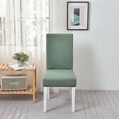 cheap Armchair Cover &amp; Armless Chair Cover-Water Resistant Polar Fleece Stretch Dining Chair Cover Soft Seat Slipcover for Home Kitchen Gift for Family(Not 100% Waterproof)