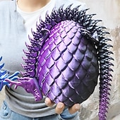 cheap Easter-Large 3D Printed Dragon with Easter Egg,Big Articulated Dragon Fidget Home Decor, Desk Pet, Christmas Birthday Gift