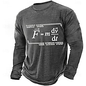  Herren Lustiger Slang T Shirt Langarm T-Shirt 3D-Druck Rundhalsausschnitt Hemd Mode Täglich Basic Lässig Täglich Straße Blau Wasserblau Schwarz Sommer Frühling Bekleidung S M L XL XXL XXXL