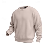 economico Felpe di base-Per uomo Felpa con cappuccio Maglia Velluto a coste Maglione Felpa con cappuccio abbottonata Aalbicocca Nero Bianco Verde chiaro Vino Girocollo Colletto Mao Semplice Testurizzato Casuale Quotidiano