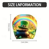 baratos Capas de Sofa-2 capas de encosto de cabeça para carro com trevo verde | compatíveis com todos os veículos, pretas &amp;Adesivo para carro com estampa de trevo verde, design plano 2D, poliéster, fácil instalação -