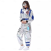 お買い得  職業と制服のコスチューム-夫婦 ファンシーコスチューム ジャンプスーツ ワンジー 宇宙飛行士 コスプレ 子供用 成人 男女兼用(儿童不要选这个) ハロウィーン カーニバル パーティー 性能 学校行事のドレスアップ ドレスアップ