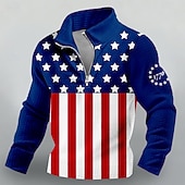 abordables Sweatshirts Patriotiques 250-4 juillet 2026 250e jour commémoratif Sweat-shirt à capuche à manches longues drapeau américain pour hommes Casual extérieur