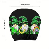 baratos Capas de Sofa-2 capas de encosto de cabeça para carro com trevo verde | compatíveis com todos os veículos, pretas &amp;Adesivo para carro com estampa de trevo verde, design plano 2D, poliéster, fácil instalação -