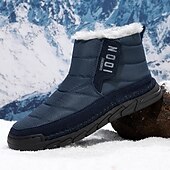 cheap Winter &amp; Snow Boots-Men's Yellow Insulated Winter Boots, Warm and Comfortable Snow Boots for Cold Weather, Ideal for Winter Hiking, Snowboarding and Outdoor Activities