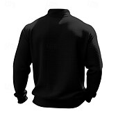 billiga Basic sweatshirts-Herr Tröja Kvartströja med dragkedja Svart Ljusgrå Halv dragkedja Slät Ledigt Dagligen Sport &amp; Utomhus Streetwear Grundläggande Höst Vinter Kläder Pull Tröjor Långärmad