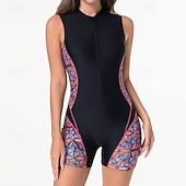 Χαμηλού Κόστους Rash Guards One Pieces-Γυναικεία Προστατευτικά Μαγιό Ολόσωμα κομμάτια Μπόχο Κουμπώσου Πολύ Ελαφρύ (UL) Προστασία UV Ελαστικό Αμάνικο Μαγιό Σέρφινγκ Ψαροντούφεκο Καλοκαίρι
