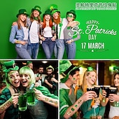 levne Den svatého Patrika-10 listů dočasných tetování na Den svatého Patrika, samolepky s irskými motivy na festivaly, svátky, oslavy