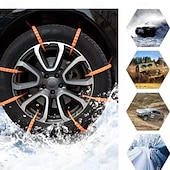 cheap Heating &amp; Cooling-10/20/30pcs Universal Reusable Non-Slip Polyethylene Tire Chains – Universal Anti-Skid Snow Tire Traction Chains for Cars, SUVs &amp; Trucks, Easy Installation, Durable Emergency Winter Driving Aid