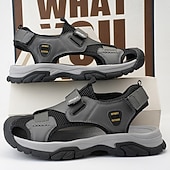 cheap Outdoor Sandals-Men's Navy Blue Sporty Sandals – Lightweight and Durable with Velcro and Adjustable Fit, Perfect for Outdoor Adventures