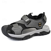 cheap Outdoor Sandals-Men's Navy Blue Sporty Sandals – Lightweight and Durable with Velcro and Adjustable Fit, Perfect for Outdoor Adventures