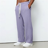 economico Gamba Dritta-Per uomo Pantaloni da tuta Pantaloni da Tuta a Gamba Larga Pantaloni Pantaloni in velluto a coste Pantaloni casual Coulisse Elastico in vita Semplice Comodità Traspirante Lunghezza intera Casuale