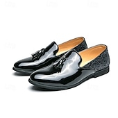 baratos Sapatos masculinos-Sapatilhas Slip-On Douradas com Glitter de Mardi Gras Masculinas – Sapatos Formais Brilhantes para Ocasiões Especiais Festas e Celebrações de Carnaval