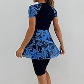 economico Costumi da bagno Donna-Per donna Costumi da bagno Due pezzi Shorts Costume da bagno Patchwork Vacanza Abbigliamento da Spiaggia Grafico Girocollo Maniche Corte Costumi da bagno