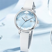 ieftine Ceasuri Quartz-Ceas de afaceri pentru femei decorat cu lumină strălucitoare care emană o luxos ușor suprafață de oglindă în formă de diamant cadou de Ziua Îndrăgostiților pentru femei ceas cu quartz casual