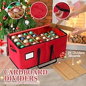 levne Vánoční úložiště-Vánoční dekorace, organizér, držák na ozdoby, úložný box na vesničku, úložný box na ozdobné koule, úložný box na vánoční dekorace