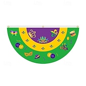 tanie Garden Flags, Banner-Brazil Carnival Flag, Mardi Gras Half Flag, Carnival Party Decorations, Festive Atmosphere, Colorful Festival Flag for Home, Parade, and Outdoor Event Decor