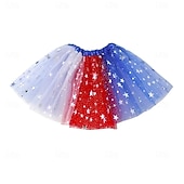  250° anniversario USA Disco Anni '80 Gonna a cerchio Tutu Sottogonna Costume Per donna Carnevale 2026 Costume di Carnevale Mascherata Giorno dell'Indipendenza 4 luglio Adulti Bambini Gonna