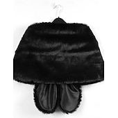 cheap Faux Fur Wraps-Faux Fur Wraps Women's Wrap Elegant Sleeveless Faux Fur Wedding Wraps With Pure Color For Party Fall