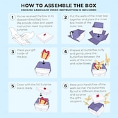 cheap Gifts-Butterfly Explosion Gift Box, Flying Butterfly Surprise Box for Birthday, Wedding, Anniversaries, Christmas